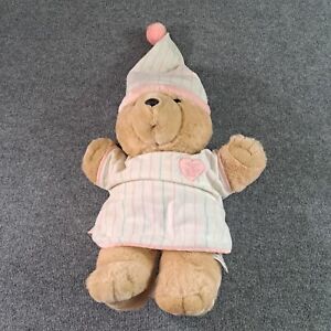 Vintage Heart To Heart Bear Plush 18" 1986 Chosun Teddy Pajamas Gown 