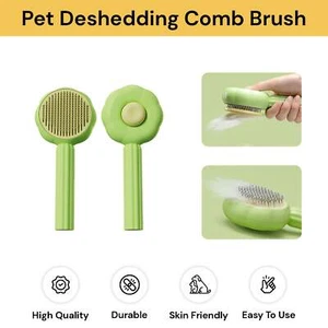 Pet Hair Cleaner Brush Needle Comb Self Cleaning Pet Grooming Comb for Dog Cat - Picture 1 of 14