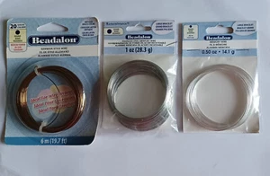Beadalon memory/silver plated/stainless steel/German style wire - 3 pack - Picture 1 of 1