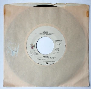 DEVO Whip It b/w Turn Around 7" Single 1980 Warner Bros MARK MOTHERSBAUGH Vinyl - Picture 1 of 2