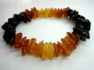 PULSERA DE ÁMBAR BÁLTICO REAL - BI - ARCO IRIS - Imagen 1 de 5