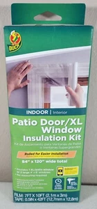 Duck 84 in x 120 in Rolled Window Insulation Film Kit For Patio Doors XL Windows - Picture 1 of 8