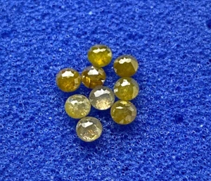 Tambulicut runder natürlicher Diamant Set 2,7 mm 0,97 TCW 9 Stck. grau gelb Mix Farbe - Bild 1 von 12