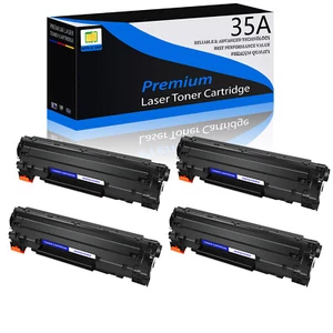 4PK CB435A 35A Black Toner Cartridge for HP Laserjet P1005 P1006 P1003 Printer - Picture 1 of 7