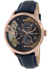 Fossil Men's Townsman ME1138 Blue Leather Japanese Quartz Fashion Watch