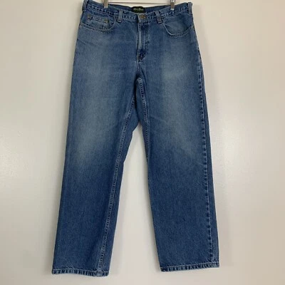 Jeans clássico vintage Eddie Bauer masculino 38 x 32 ajuste relaxado perna reta - Imagem 1 de 4
