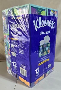 Paquete de 12 - 1020 tejidos totales Kleenex tejido facial ultra suave 85 tejidos/cubo - Imagen 1 de 6