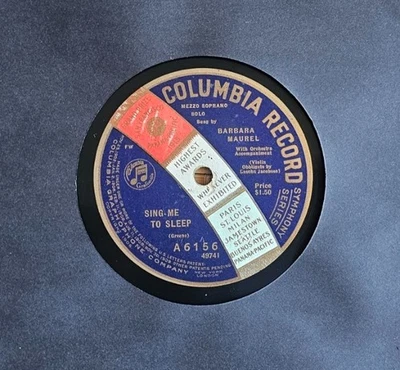 Barbara Maurel-Sing Me to Sleep/Fiddle and I-Columbia A6156-78 rpm HEAR B4U BUY! - Image 1 of 3