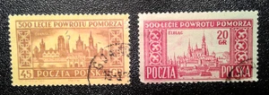 Poland 2 Stamps 1950s.(1) - Picture 1 of 4