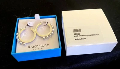 Touchstone Crystal by Swarovski Make An Impression Hoop Earrings 2200E - Image 1 of 2