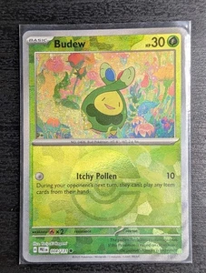 Budew Pokeball Holo - 004/131 - S&V Prismatic Evolutions Pokémon Card - NM/M - Picture 1 of 3