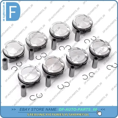 STD 8pcs MAHLE Pistons & Rings Kit Φ89mm For BMW X5 X6 M E70 E71 S63B44A 4.4T V8 - Image 1 of 4
