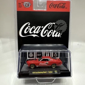 M2M Coca-Cola 1970 Ford Mustang Mach 1 - A52 Custom - 1:64 Diecast Muscle Car - Picture 1 of 3