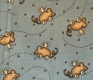 Dianna Marcum For Marcus Brothers Fabric Wind-up Mouse Blue 44 x 60” - Picture 1 of 3