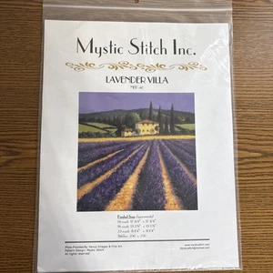 Mystic Stitch Cross Stitch Pattern Lavendar Villa Fields - Picture 1 of 4