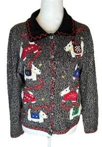 Scotty Dog Weihnachtspullover/Jacke M Damen Designer Originals Studio - Bild 1 von 9