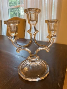 Vintage Honour Crystal Trident Glass Candelabra - Picture 1 of 5