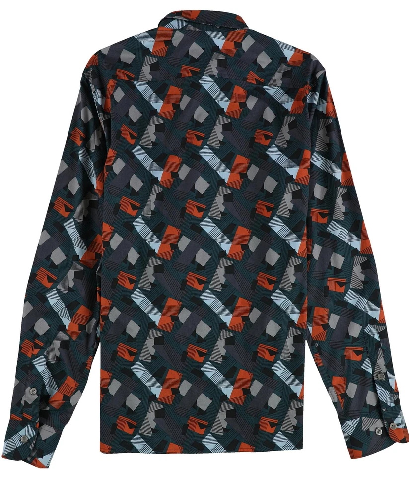 Perry Ellis Mens Stretch Roadmap Print Button Up Shirt - Image 1 of 1