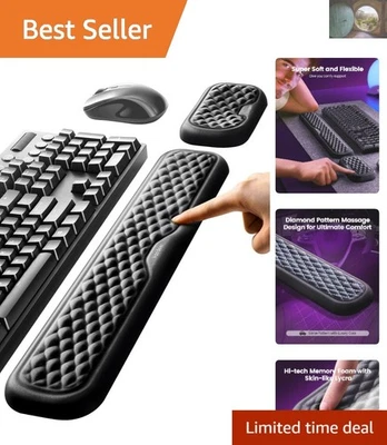 Elegante almohadilla de soporte para muñeca en negro - espuma viscoelástica y lycra para máxima comodidad Foto 1 de 4