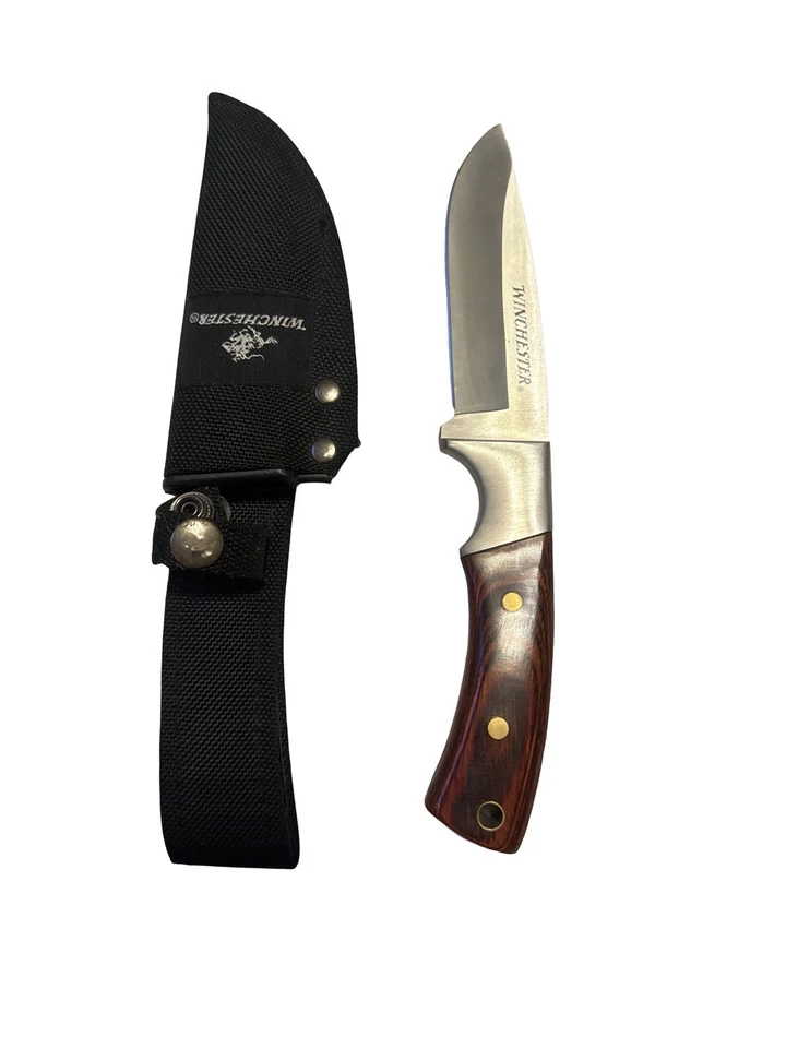 Winchester Knive-  Woody Fine Fixed Blade with Sheath-Vintage - Image 1 of 2