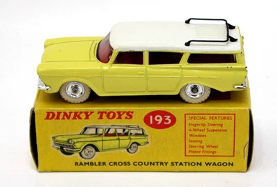 Dinky 193 G 1960 Rambler Cross Country Wagon Yellow Boxed 1961 - Image 1 of 4