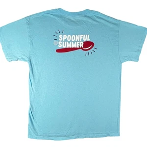 DQ Summer Blizzard Menü T-Shirt Herren Large blau Ice Cream Graphic Staff Tee - Bild 1 von 8