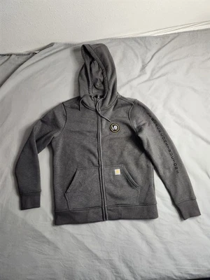 Carhartt Sudadera con Capucha Mujer Talla Mediana Relajado Gris Cremallera Completa 102788 NUEVO Foto 1 de 4