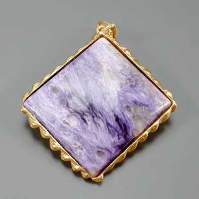 Colgante Charoite Natural Hecho a Mano 35ct+ Plata de Ley 925/NP49573 Foto 1 de 4