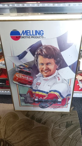 VTG Bill Elliott #9 Coors Melling Automotive Poster NASCAR Racing SIGNED 1980s Cover