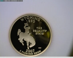 2007 s State quarters Wyoming Proof (24-418 9m3) - Imagen 1 de 2