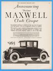 1922 Maxwell Motor Detroit MI $985 Club Coupe Closed Car Antique Auto NICE Ad
