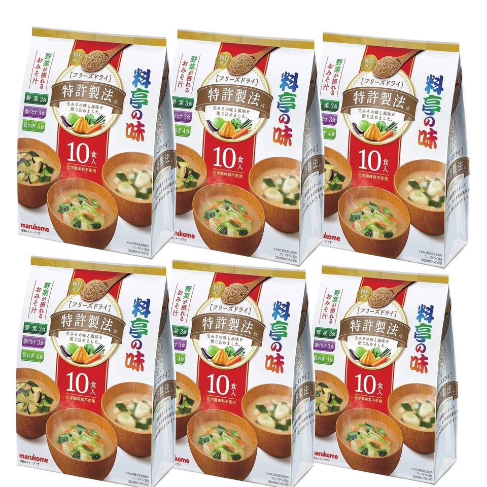 Marukome Freeze Dry Assorted Instant Miso Soup 10 servings x 6 pieces From Japan - Image 1 of 1