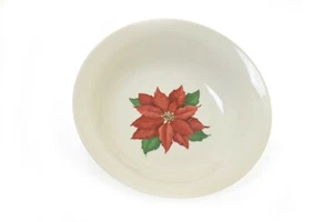 Hallmark Dishes White Red Poinsettia 7" Bowl  - Picture 1 of 2