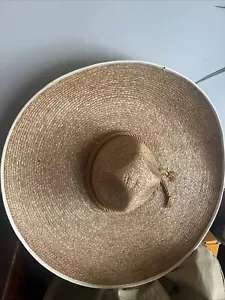 Sombrero mexicano antiguo vintage La Guadalupana talla 6 5/8 con banda de cuero - Imagen 1 de 14