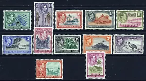 SALOMONENINSELN König Georg VI 1939-51 Bildsatz (ex. 41/2d.) SG 60 bis 72 postfrisch - Bild 1 von 2