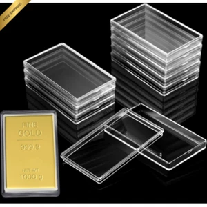 10 Pcs 10 Oz Silver Bar Holder 10 Oz Silver Bar Storage Case Clear Silver Bar Ca - Picture 1 of 22