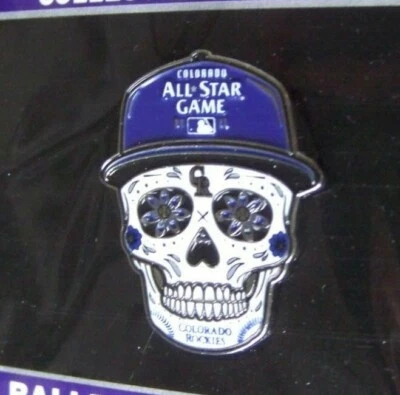 2021 AS All-Star Game logo pin Sugar Skull Colorado Rockies at Coors Field - Image 1 of 4