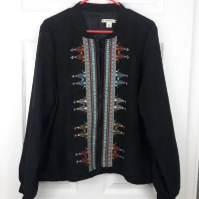 Chaqueta ligera de gamuza bordada talla XL talla XL Foto 1 de 4