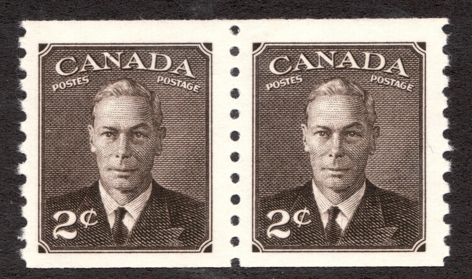 1950 Canada Sc #298 - 2¢ KGVI coil pair - MNH  - Image 1 of 1