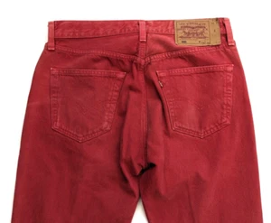 Levi's 501 Jeans Mens W33 L29 Straight Red Tab Made in USA 90s 80s Vtg Denim - Picture 1 of 12
