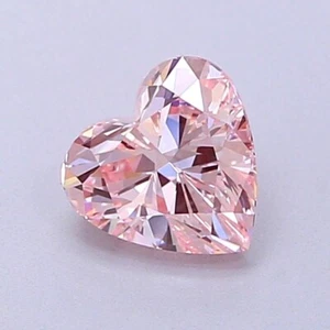 0.90 CT Intense Pink Heart Shape Lab Grown Diamond For Engagement Ring Certified - Picture 1 of 4