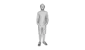 Printle C Kid 027--Teen Young Man with Glasses Figure for Dioramas Train Sets - Picture 1 of 11