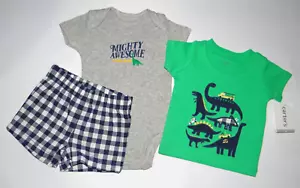 Baby boy clothes, Newborn, Carter's 3 piece short set - Picture 1 of 11