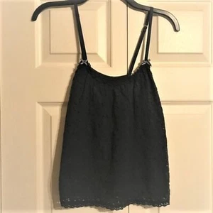 ABERCROMBIE & FITCH piccoli fiocchi in pizzo per camicetta blu navy cinghie regolabili - Foto 1 di 6