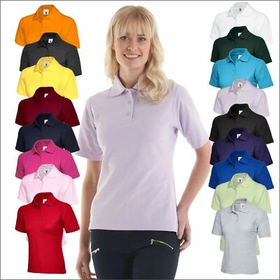 Uneek Women's Classic Polo Shirt Ladies Plain Short Sleeve Casual Polo Tee Shirt - Image 1 of 4