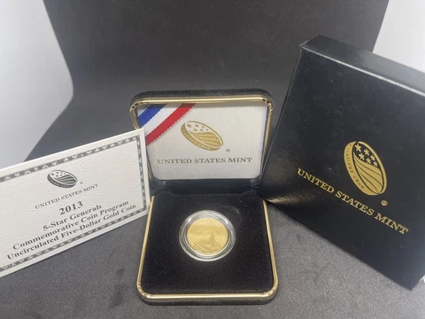 2013 $5 Five Dollar 5-Star Generals Commemorative Coin Cover