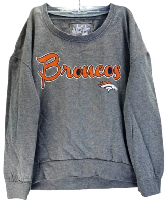 G-III Womens Denver Broncos Embrace Sweatshirt GREY SMALL - Image 1 of 4
