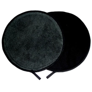 Black Aga Covers Pair Hob Lid Pads Mats BLACK BACKS Plain Solid Hotplate x 2 - Picture 1 of 5
