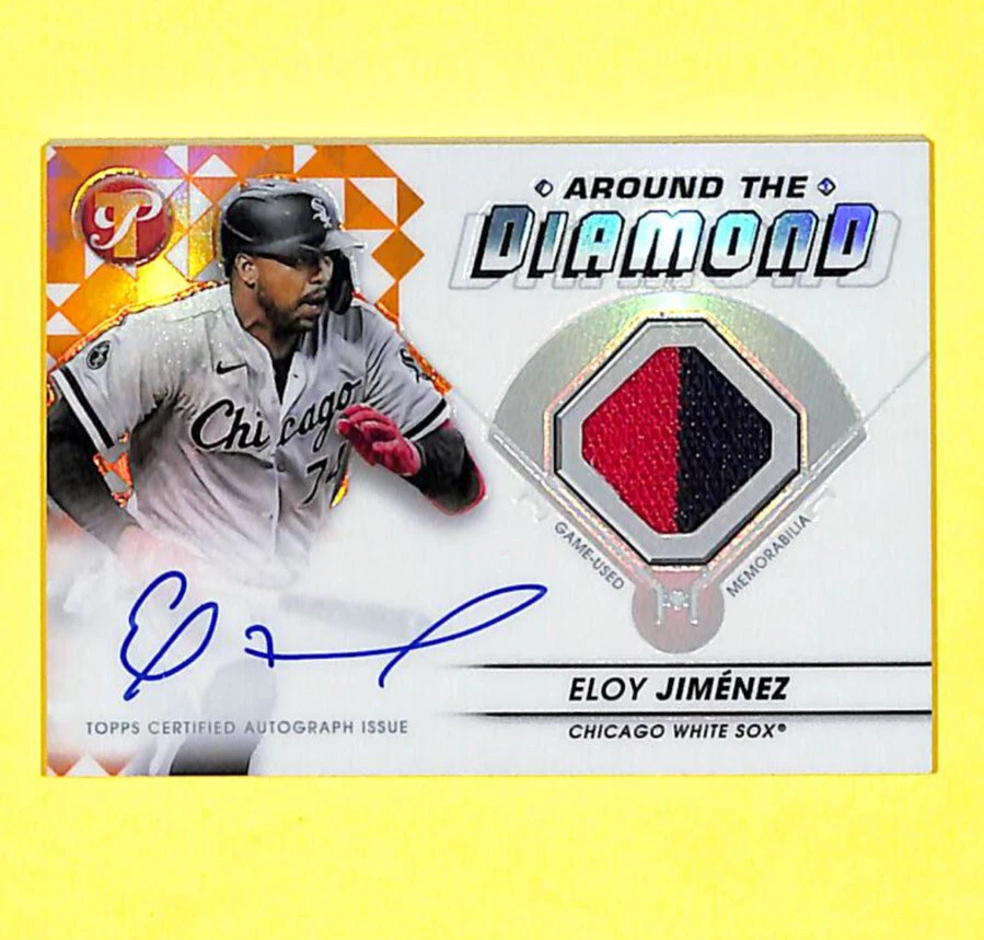 2023 Topps Pristine Eloy Jimenez 21/25 Orange Auto Patch Card White Sox - Image 1 of 1