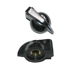 Drehknopf Geräteknopf Potiknopf 6mm schwarz 2 Stück (0074) - Bild 1 von 1